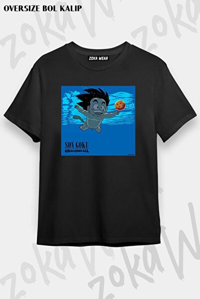 ZOKAWEAR Unisex Oversize Kalıp Smells Like Dragon Balls Tasarım Baskılı Tshirt