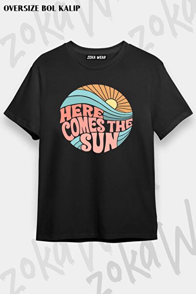 ZOKAWEAR Μπλουζάκι Unisex Oversize Pink Groovy - Sun Printed Tshirt