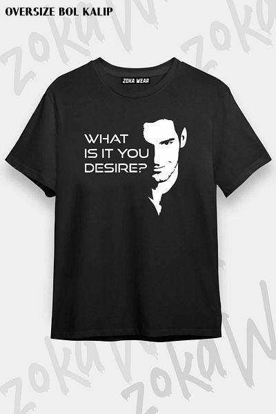 ZOKAWEAR Μπλουζάκι με στάμπα Unisex Oversize Fit Desire Lucifer Design