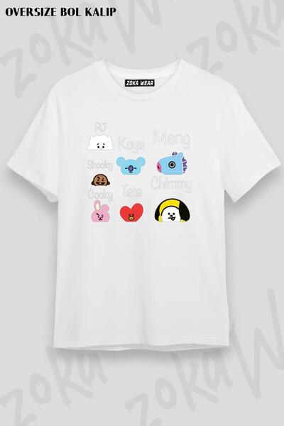 ZOKAWEAR Tricou unisex oversize cu imprimeu Bts Bt21