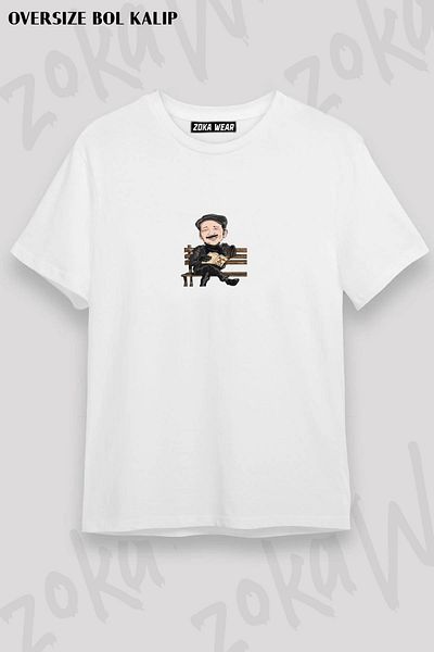 ZOKAWEAR Μπλουζάκι με στάμπα Unisex Oversize με σχέδιο Leyla With Mecnun