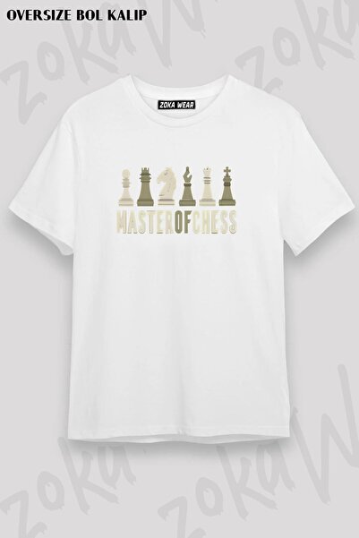 ZOKAWEAR Master of Chess Design Printed Unisex Oversize Tshirt