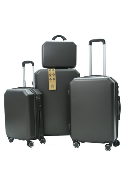 MORANO Murano 4-piece unisex luggage set in gray, sizes 28", 24", 20", and 14"