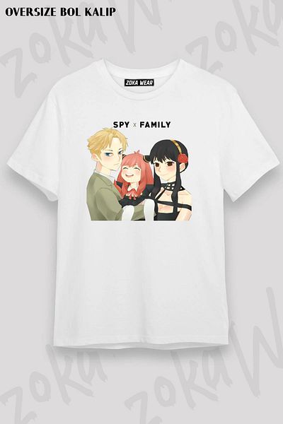 ZOKAWEAR Μπλουζάκι με στάμπα Unisex Oversize Spy X Family (all Family).