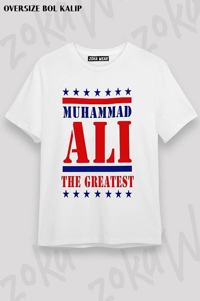 ZOKAWEAR Μπλουζάκι με στάμπα Unisex Oversize Muhammad Ali Greatest Design