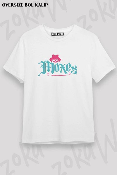 ZOKAWEAR Μπλουζάκι με στάμπα Unisex Oversize Cyberpunk Moxes Design