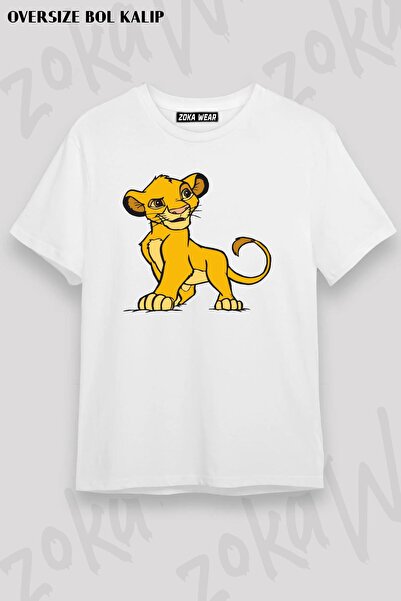 ZOKAWEAR Unisex Oversize kroj Mold majica Lion King 4 Design Štampano