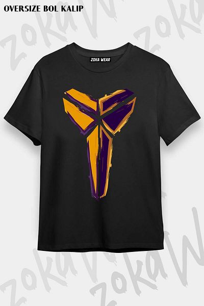 ZOKAWEAR Μπλουζάκι Unisex Oversize Mamba με μοτίβο Kobe Bryant