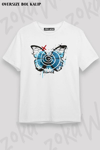 ZOKAWEAR Μπλουζάκι με στάμπα Unisex Oversize Rewind Life Is Strange Design