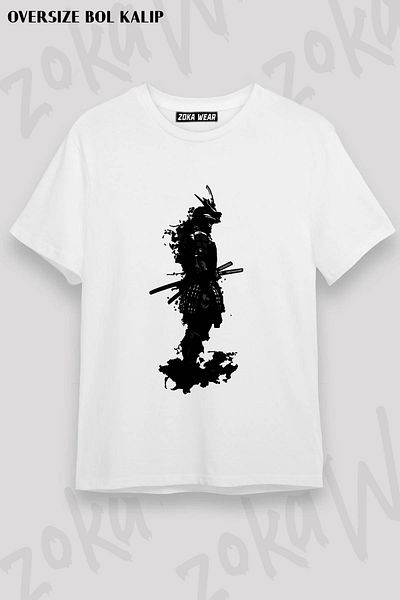ZOKAWEAR Μπλουζάκι με στάμπα Unisex Oversize Armored Samurai Design