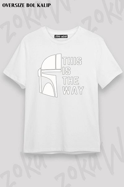 ZOKAWEAR Μπλουζάκι με στάμπα Unisex Oversize Mandalorian Design