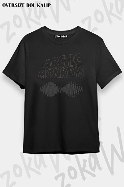 ZOKAWEAR Unisex Oversize Fit Arctic Monkeys Logo Design Printed Tshirt