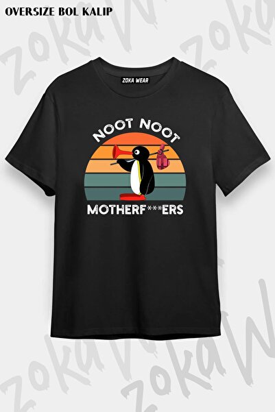 ZOKAWEAR تيشيرت للجنسين بتصميم كبير الحجم من Motherf Design مطبوع