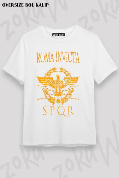 ZOKAWEAR Unisex Oversize kroj Mold Unconquered Rome Design Štampano majica
