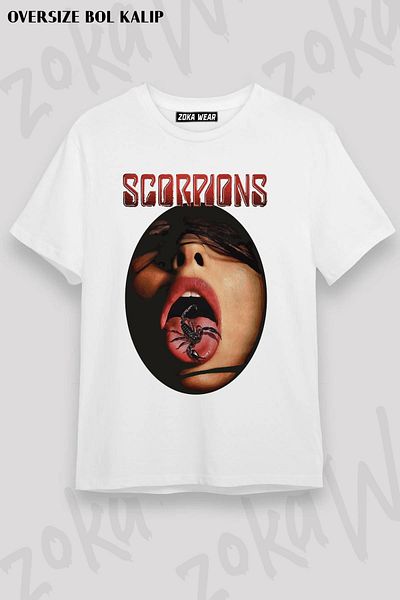 ZOKAWEAR Μπλουζάκι με στάμπα Unisex Oversize Scorpions in Mouth Scorpion Design