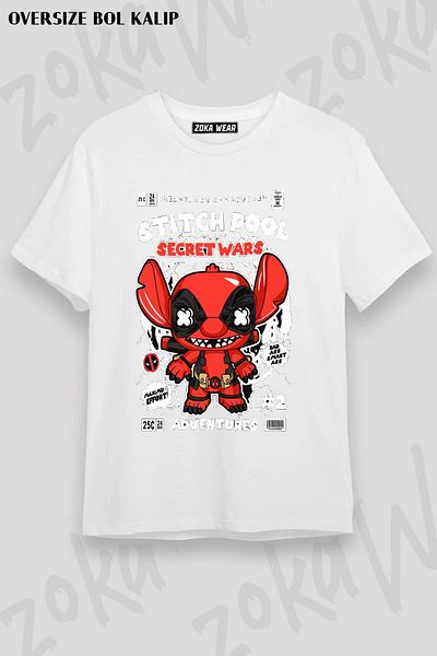 ZOKAWEAR Μπλουζάκι με στάμπα Unisex Oversize Pool Secret Wars Design