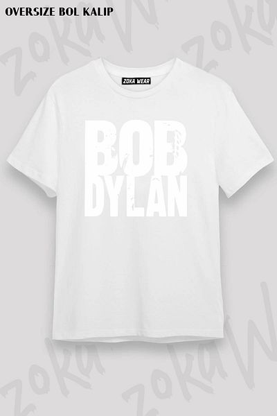 ZOKAWEAR Μπλουζάκι με στάμπα με λογότυπο Unisex Oversize Bob Dylan