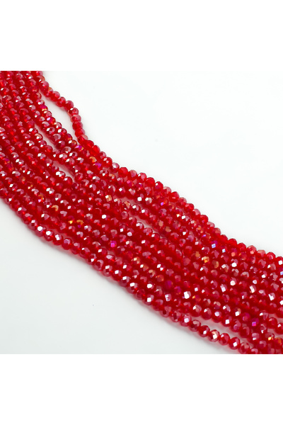 yfhobi 1 Dizi (80-85 Adet) - 6 mm Yassı Kristal Cam Boncuk Dizisi Mat Janjanl...