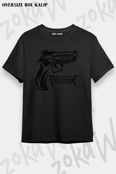 ZOKAWEAR Unisex Oversize kroj Mold Bullet For My Valentine Design Štampano ma...