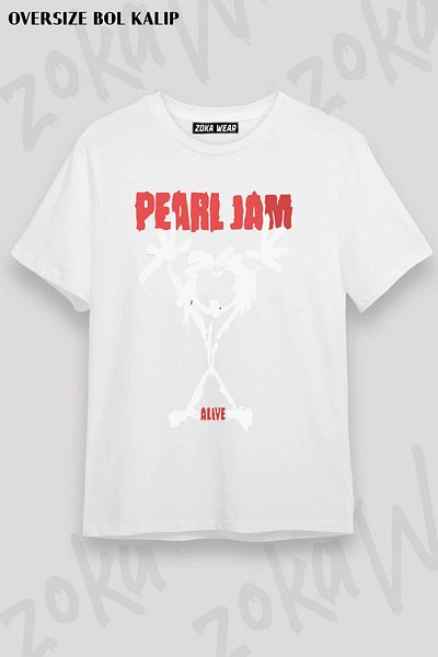 ZOKAWEAR Μπλουζάκι Pearl Jam, Alive, Rock με σχέδιο Unisex Oversize