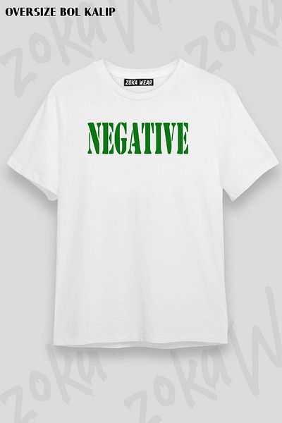 ZOKAWEAR Μπλουζάκι Unisex Oversize Negative, Negative Design με στάμπα