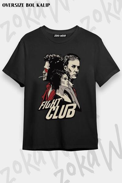 ZOKAWEAR Унисекс тениска с овърсайз щампа „Боен клуб Тайлър Дърдън V2“