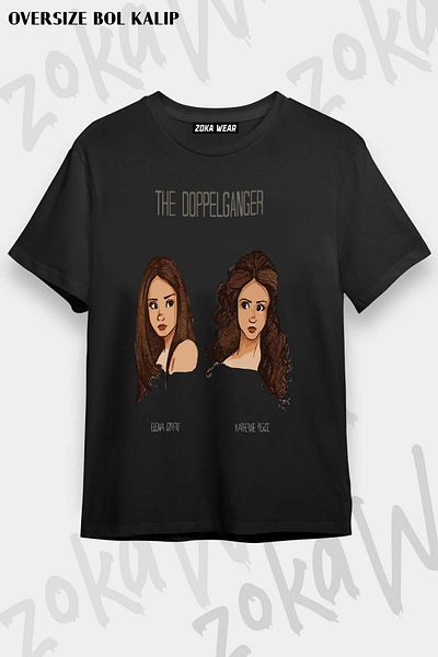 ZOKAWEAR Μπλουζάκι με στάμπα Unisex Oversize The Vampire Diaries Design