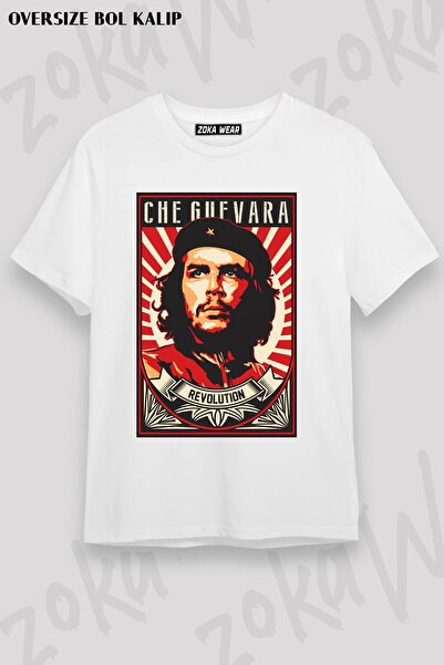 ZOKAWEAR Τσε Γκεβάρα Viva La Revolucion με στάμπα Unisex Oversize Tshirt