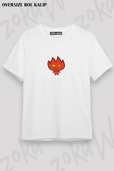 ZOKAWEAR Μπλουζάκι με στάμπα Unisex Oversize Mold Fire Design