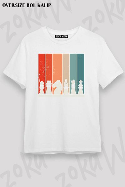 ZOKAWEAR Μπλουζάκι με στάμπα Unisex Oversize Chess Design