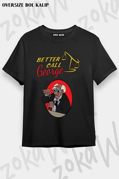 ZOKAWEAR Μπλουζάκι με στάμπα Unisex Oversize George Pen Better Call Design