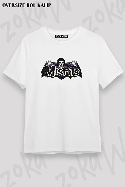 ZOKAWEAR Tricou unisex oversize Crimson Ghost Misfits imprimat