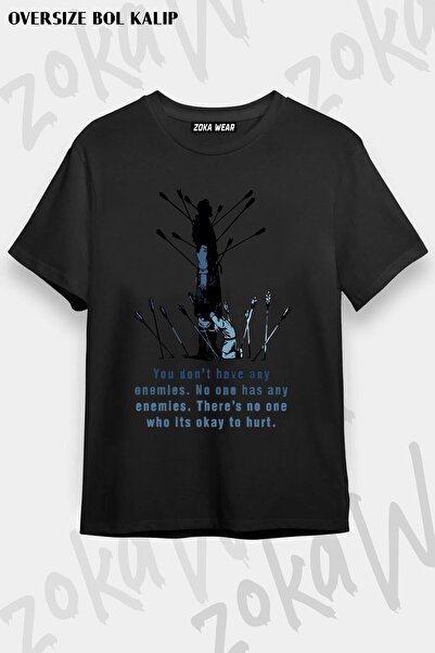 ZOKAWEAR Unisex Oversize Kalıp Thors, Vinland Saga Tasarım Baskılı Tshirt