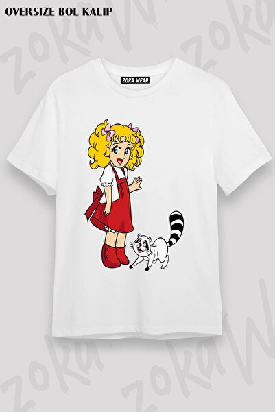 ZOKAWEAR Μπλουζάκι με στάμπα Unisex Oversize Candy Candy Cartoon Animated Design
