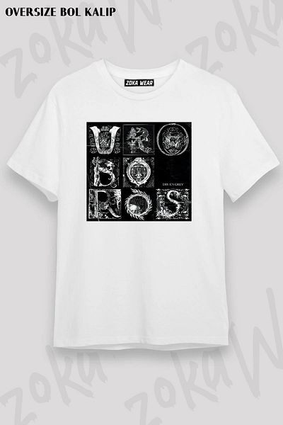 ZOKAWEAR Tricou unisex oversize cu imprimeu Dir En Grey Design