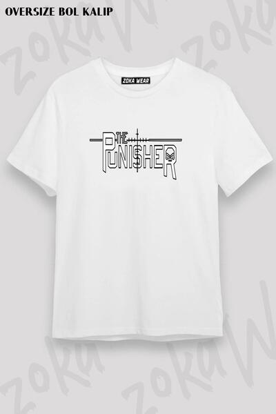 ZOKAWEAR Unisex Oversize kroj Mold The Punisher Design Štampano majica