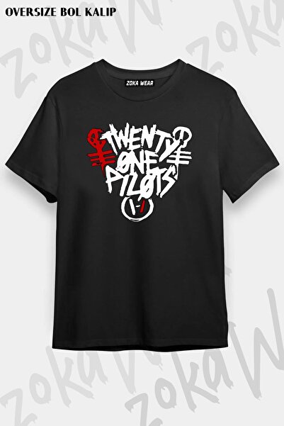 ZOKAWEAR تيشيرت مطبوع بتصميم Twenty One Pilots 2 مقاس كبير للجنسين