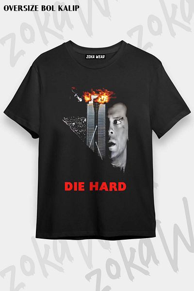 ZOKAWEAR Μπλουζάκι με στάμπα Unisex Oversize Die Hard Design