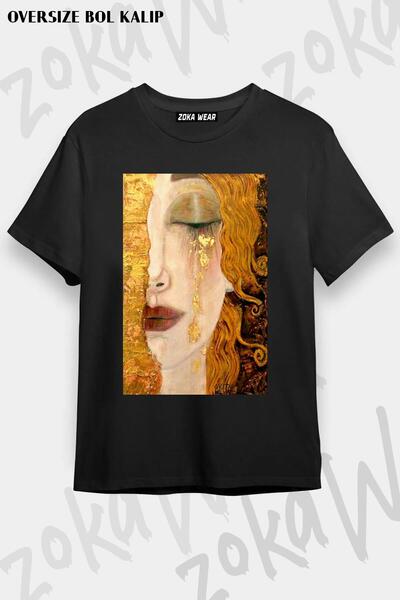 ZOKAWEAR Tricou oversize unisex cu model Gustav Klimt Freya