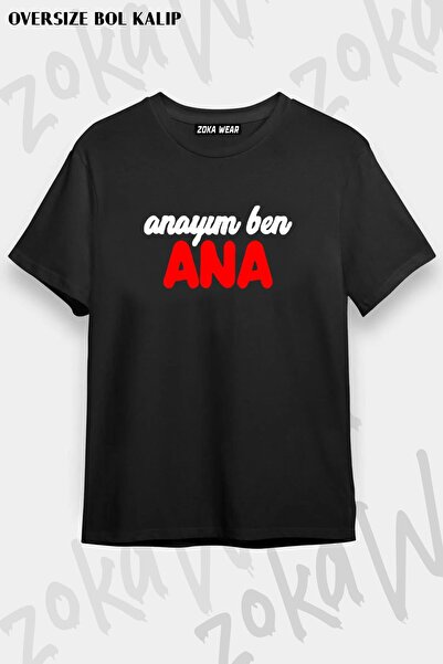 ZOKAWEAR Unisex Oversize kroj uzorak Ja sam majka glavni dizajn Štampano majica