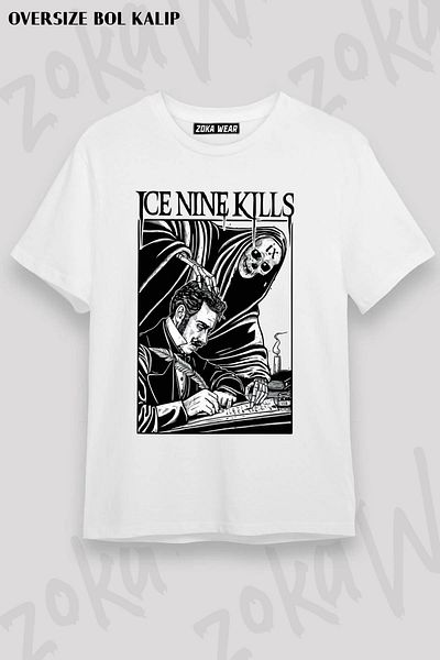 ZOKAWEAR Μπλουζάκι με στάμπα Unisex Oversize Ice Nine Kills Design