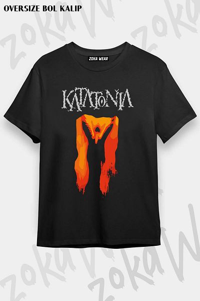 ZOKAWEAR Tricou unisex oversize Discouraged Ones Katatonia Design imprimat