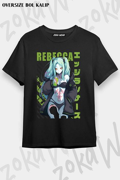 ZOKAWEAR Μπλουζάκι Cyberpunk Edgerunners Rebecca με μοτίβο Unisex Oversize