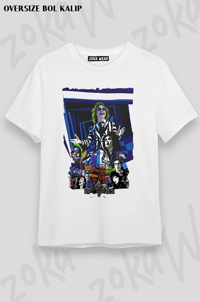 ZOKAWEAR Μπλουζάκι με στάμπα Unisex Oversize Mold Beetlejuice Design