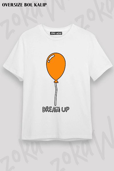 ZOKAWEAR Μπλουζάκι με στάμπα Unisex Oversize Dream Up Design