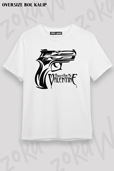 ZOKAWEAR Unisex Oversize Mold Bullet for My Valentine Design Printed Tshirt