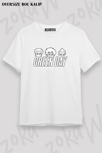 ZOKAWEAR Μπλουζάκι με στάμπα Unisex Oversize Green Day v2 Design