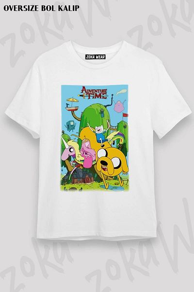 ZOKAWEAR Μπλουζάκι με στάμπα Unisex Oversize Adventure Time Design