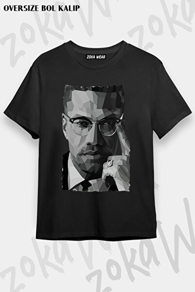 ZOKAWEAR Tricou unisex oversize cu imprimeu Malcolm x James 3 Design
