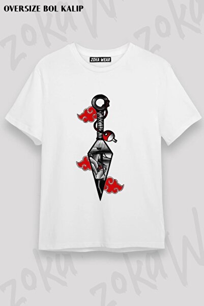 ZOKAWEAR Itachi Uchiha Naruto Patterned Unisex Oversize T-Shirt